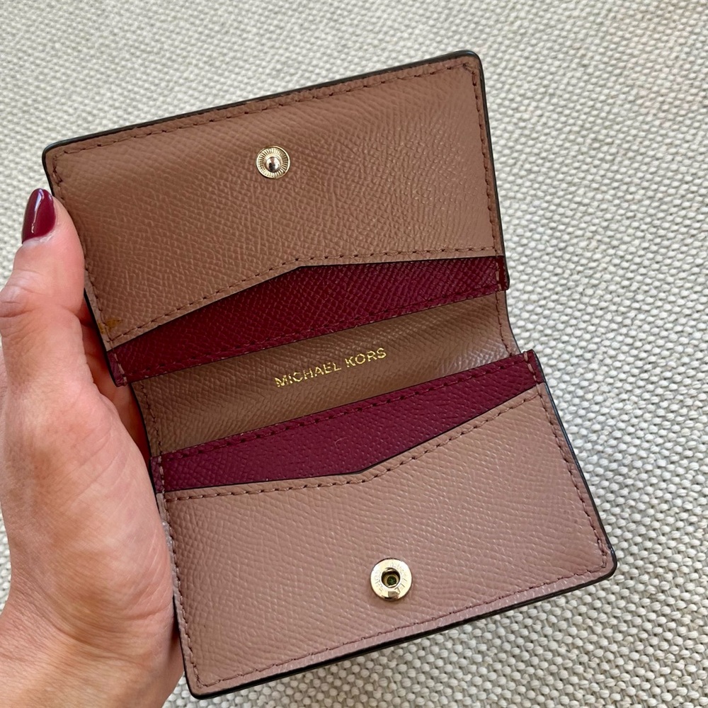 Michael Kors Burgundy and pink Card Holder